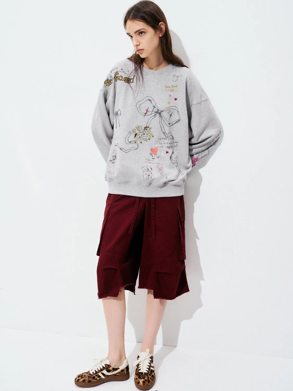 Printed Loose Sweatshirts sold by Urban Revivo product image thumbnail 5