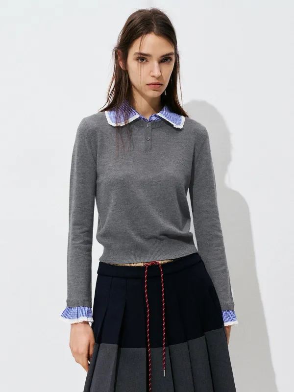 2 In 1 Long Sleeve Knitted T-Shirts sold by Urban Revivo