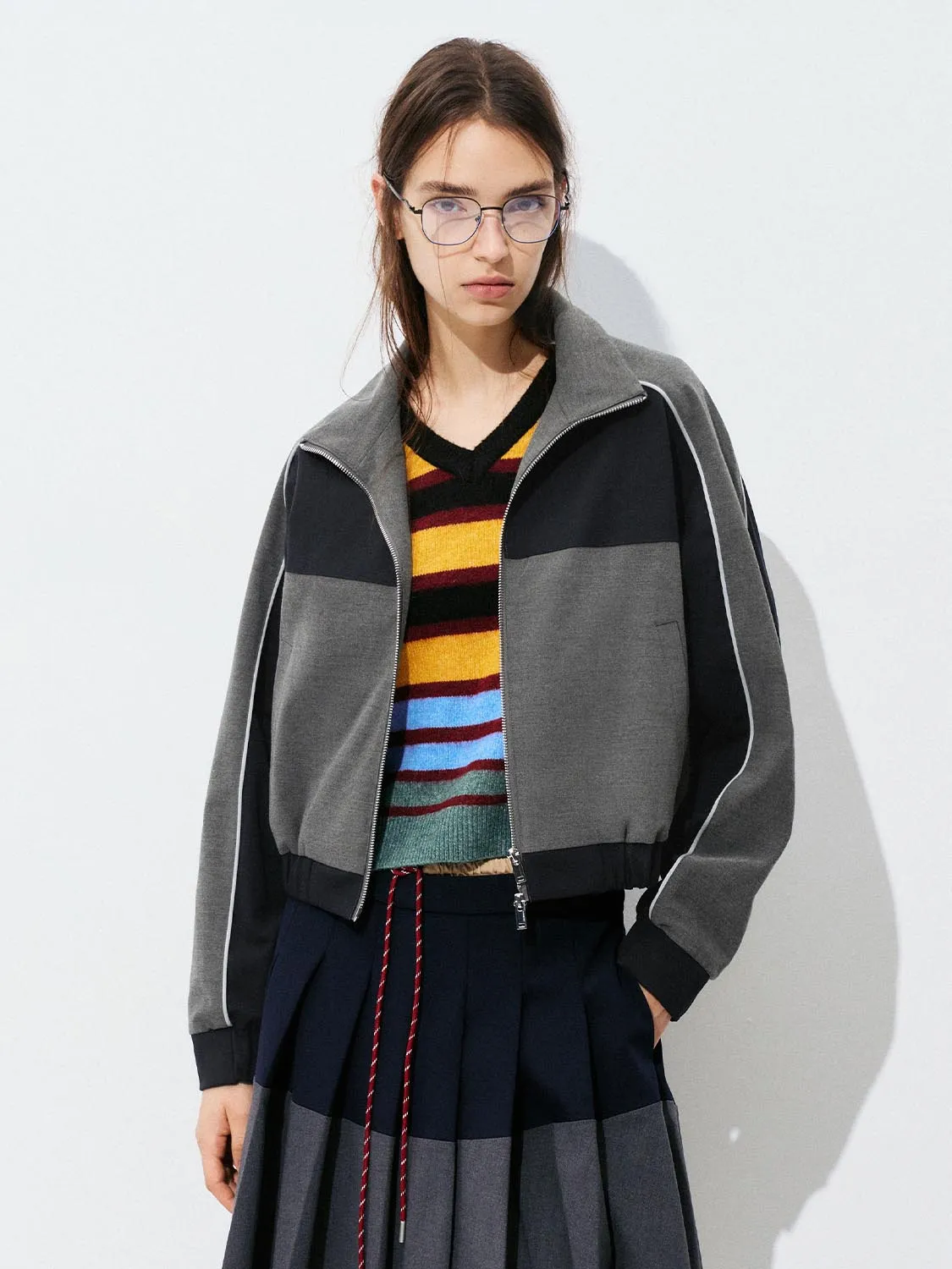 Contrast Full Zip Jackets sold by Urban Revivo