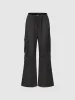 Drawstring Cargo Flare Pants sold by Urban Revivo