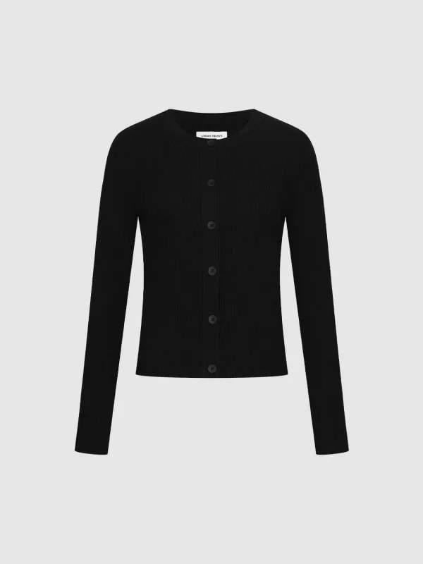 V-Neck Button Up Knitted Cardigan sold by Urban Revivo