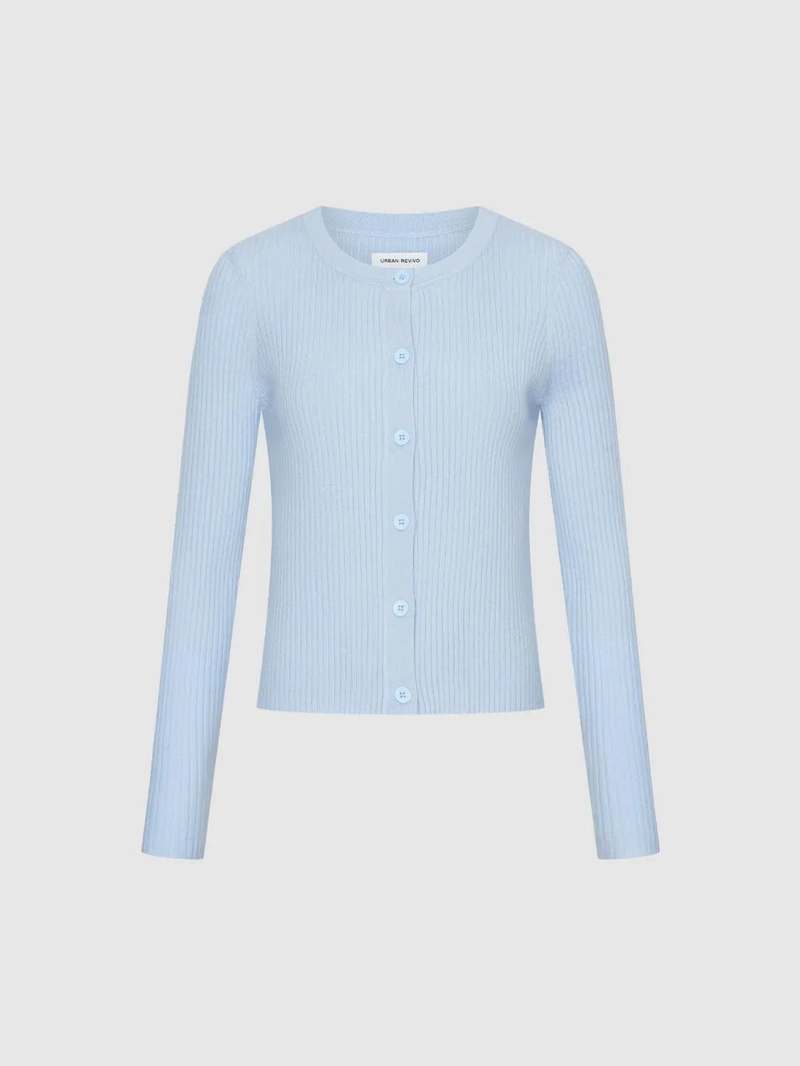 Crew Neck Button Up Knitted Cardigan sold by Urban Revivo product image thumbnail 4