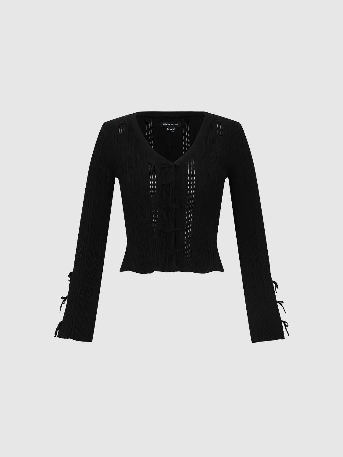 Bow Décor Knitted Cardigans sold by Urban Revivo product image thumbnail 4