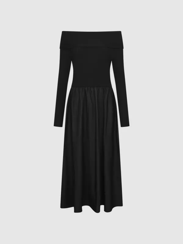 Off Shoulder Knitted Midi Dresses sold by Urban Revivo