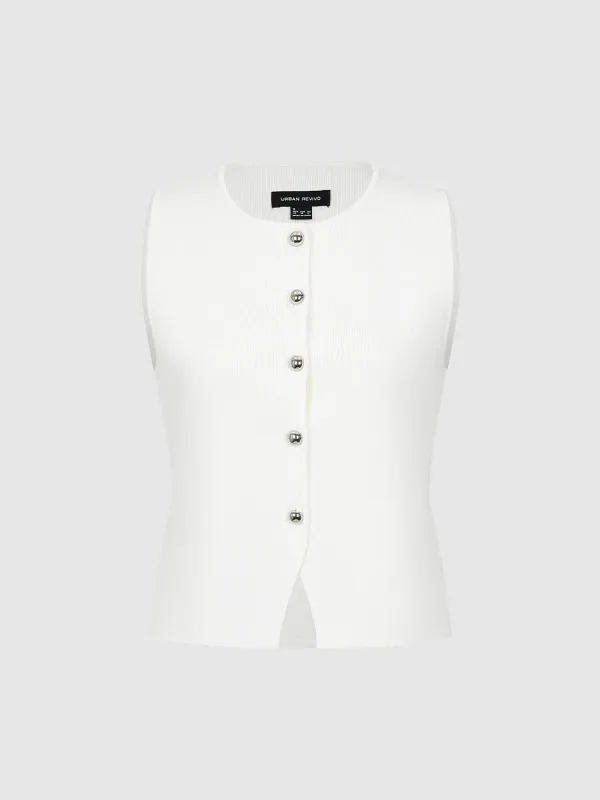 Sleeveless Knitted Cardigans sold by Urban Revivo
