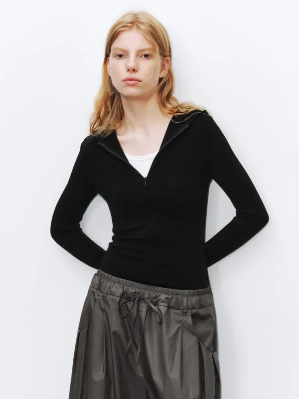 Half Zip Hooded T-Shirts sold by Urban Revivo