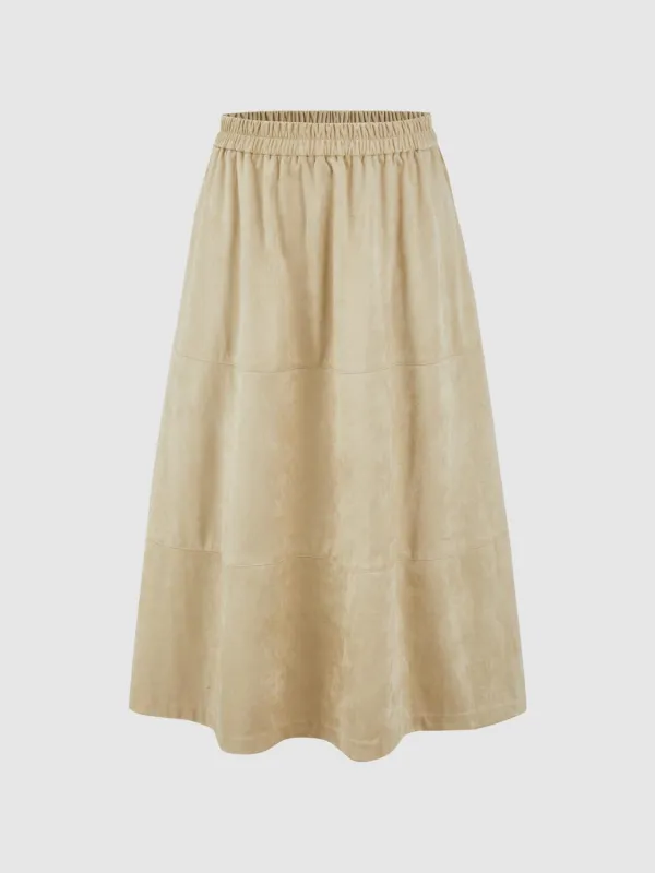 Pull On A-Line Midi Skirts sold by Urban Revivo