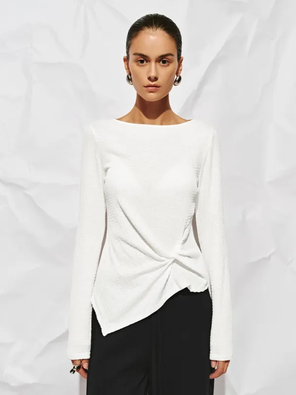 Front Knot Long Sleeve T-Shirts sold by Urban Revivo