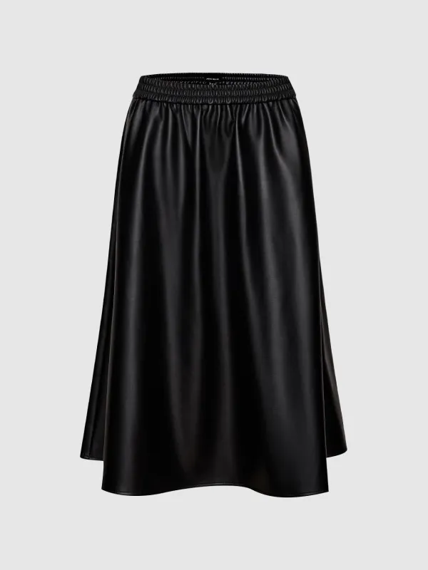 Pull On A-Line Midi Skirts sold by Urban Revivo