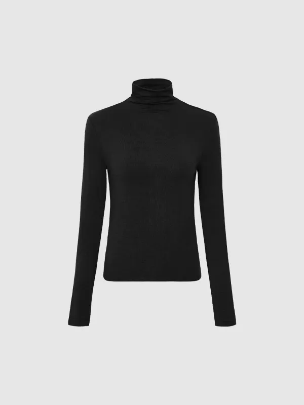 High Neck Long Sleeve T-Shirts sold by Urban Revivo