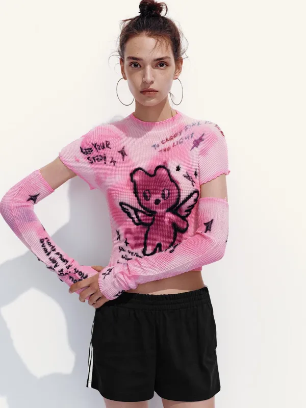 Printed High Neck Long Sleeve T-Shirts sold by Urban Revivo