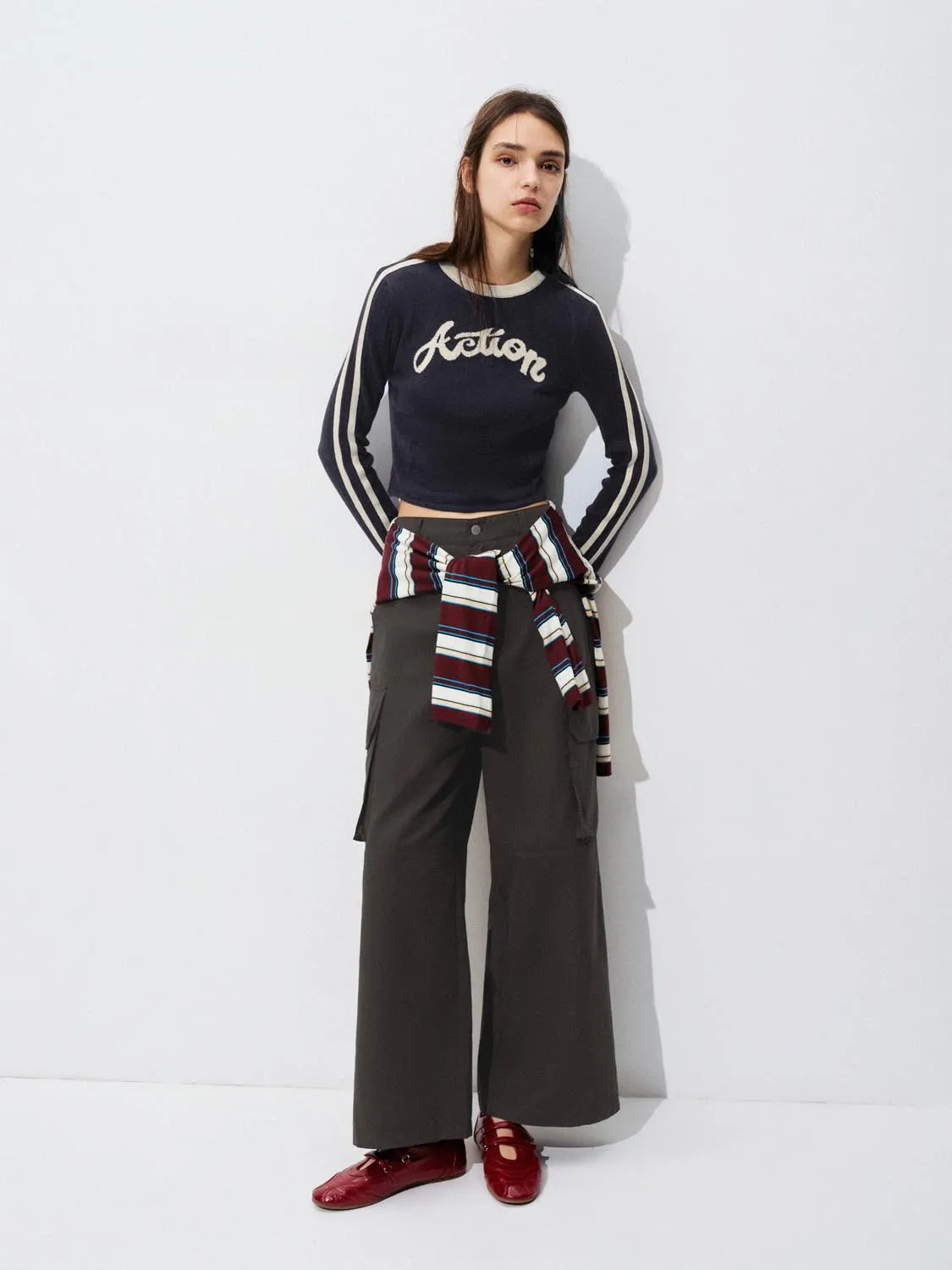 Contrast Long Sleeve Knitted T-Shirts sold by Urban Revivo product image thumbnail 5