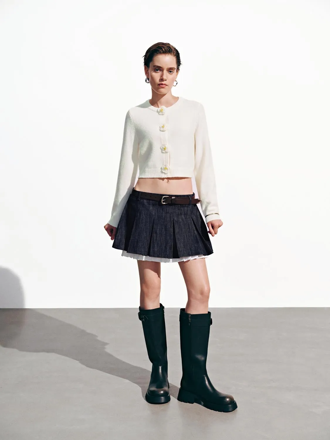 Floral Button Knitted Cardigans sold by Urban Revivo product image thumbnail 4