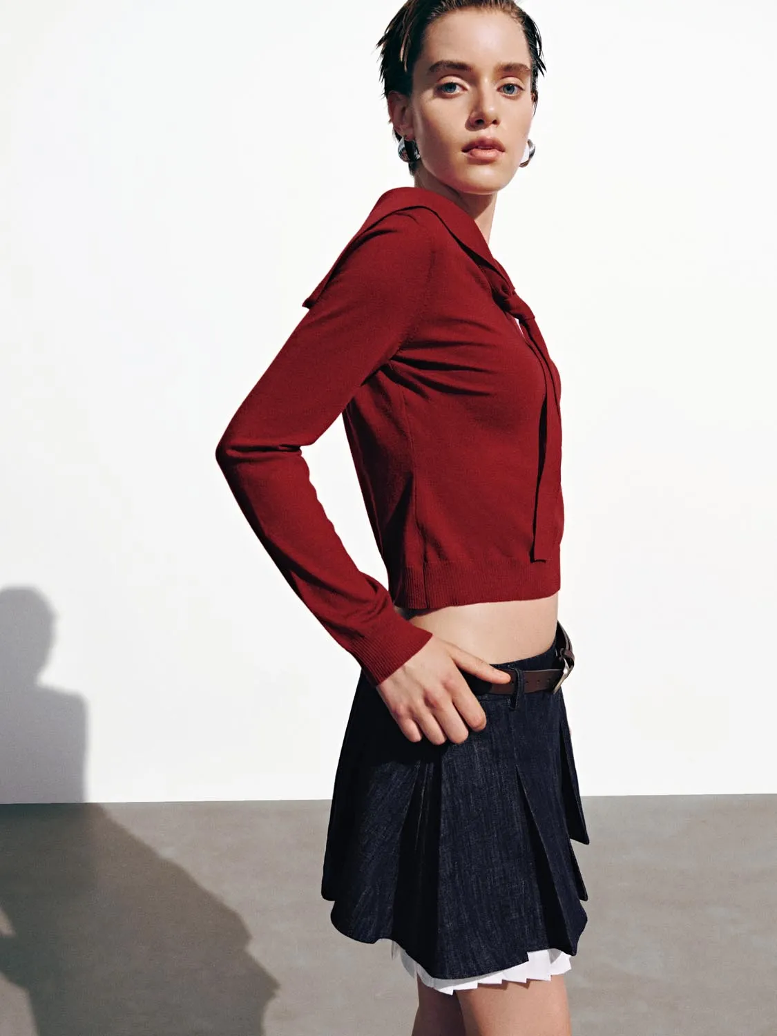 2 In 1 Long Sleeve Knitted T-Shirts sold by Urban Revivo product image thumbnail 2