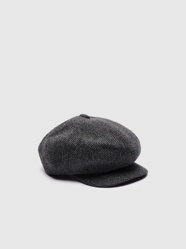 Herringbone Bakerboy Cap sold by Urban Revivo