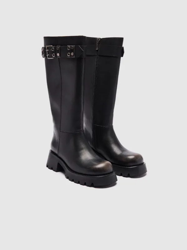 Buckle Detail Chunky Knee Boots sold by Urban Revivo