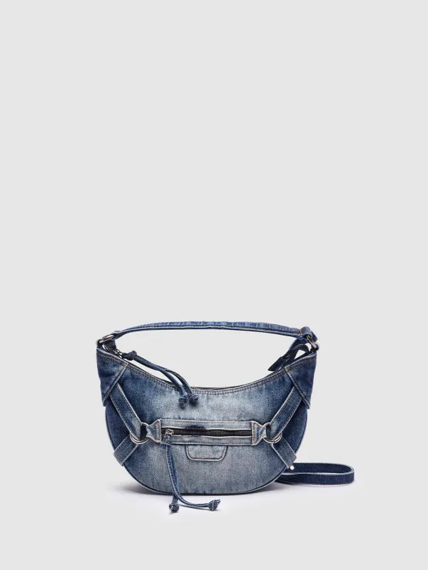 Denim Crescent Crossbody Shoulder Bags sold by Urban Revivo