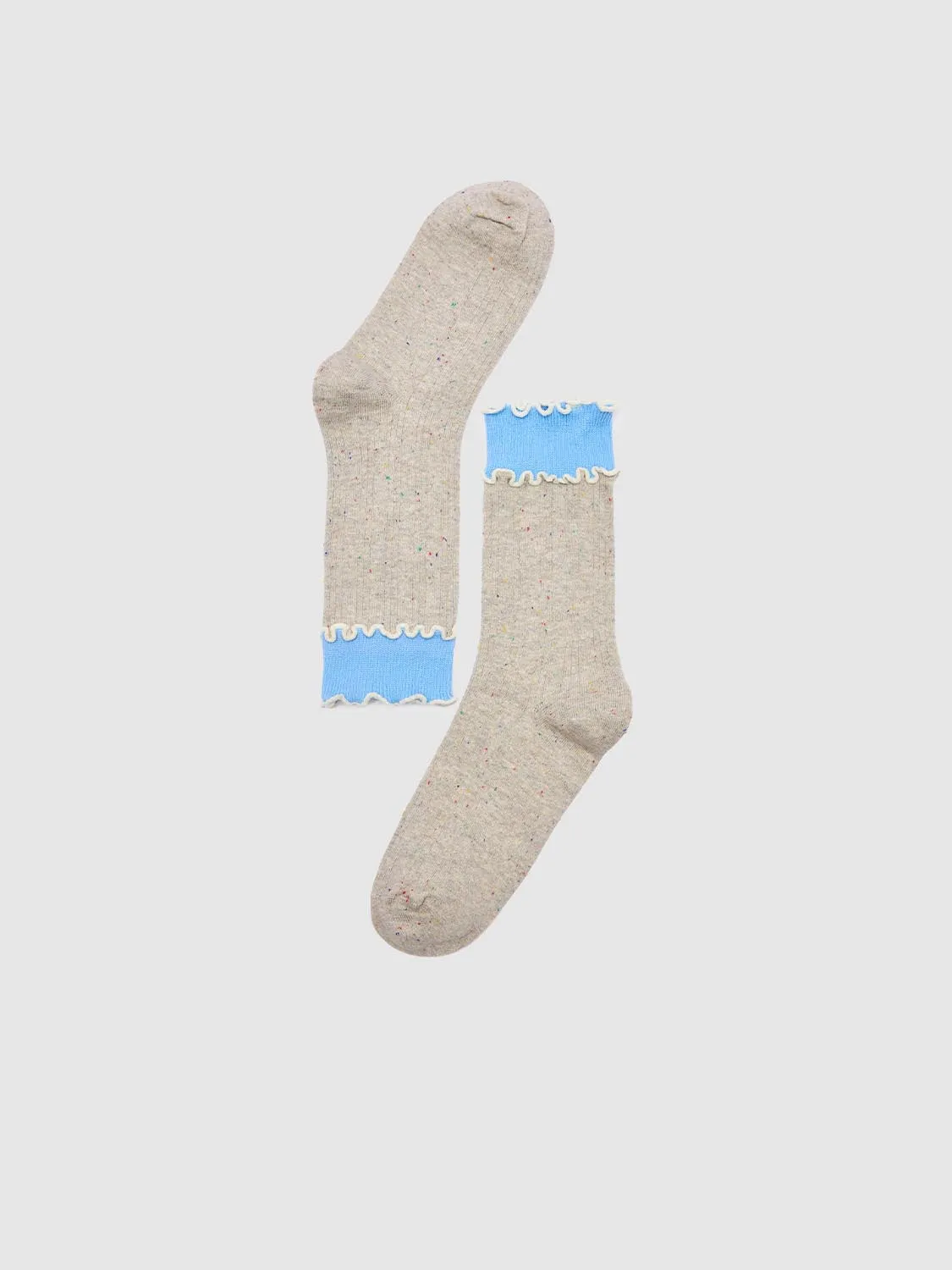 Frill Top Dot Ribbed Socks sold by Urban Revivo product image thumbnail 2