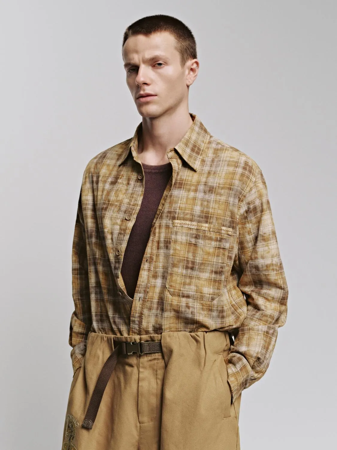 Check Balloon Sleeve Shirts sold by Urban Revivo product image thumbnail 2