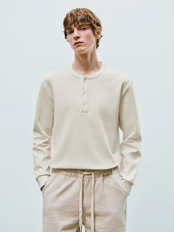 Henley Neck Long Sleeve T-Shirts sold by Urban Revivo