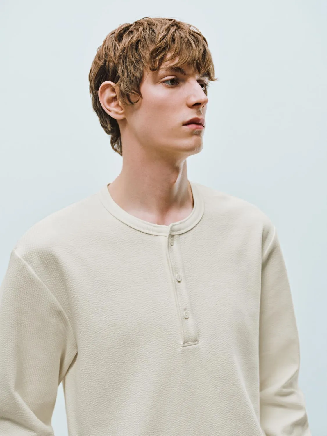 Henley Neck Long Sleeve T-Shirts sold by Urban Revivo product image thumbnail 3