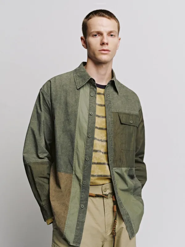 Spliced Flap Pocket Shirts sold by Urban Revivo