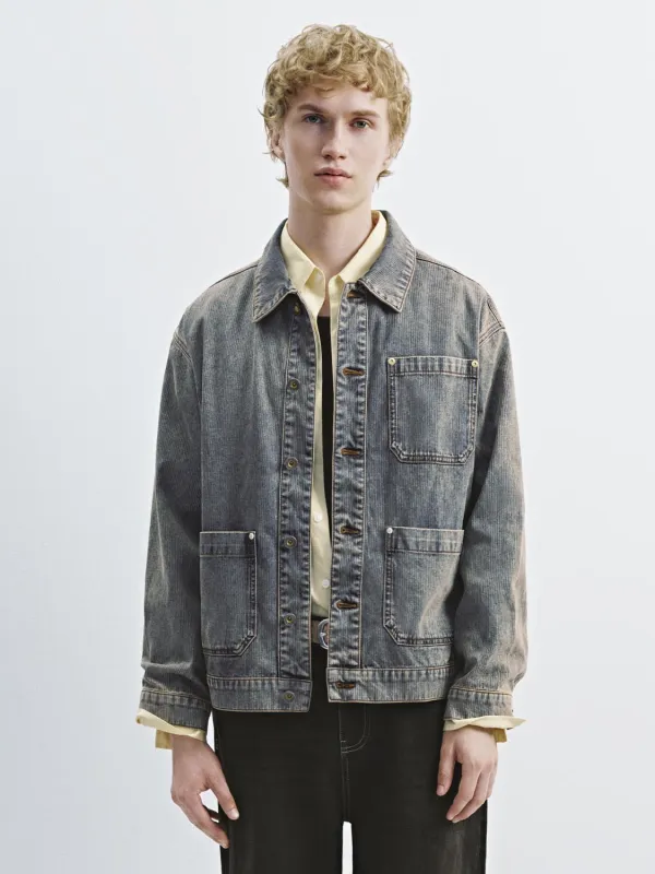Patch Pockets Oversize Denim Jackets sold by Urban Revivo