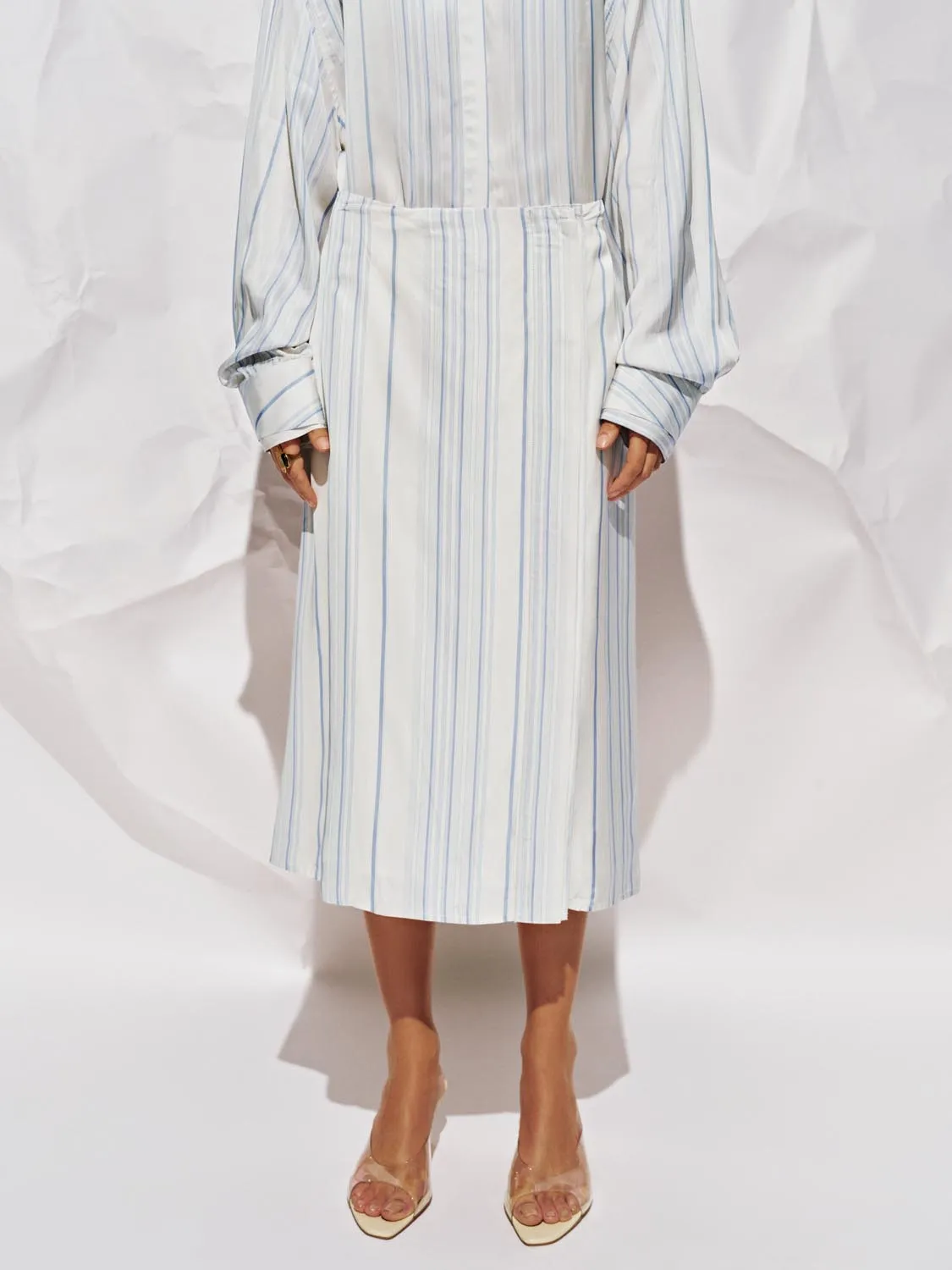 Contrast Striped A-Line Midi Skirts sold by Urban Revivo product image thumbnail 2