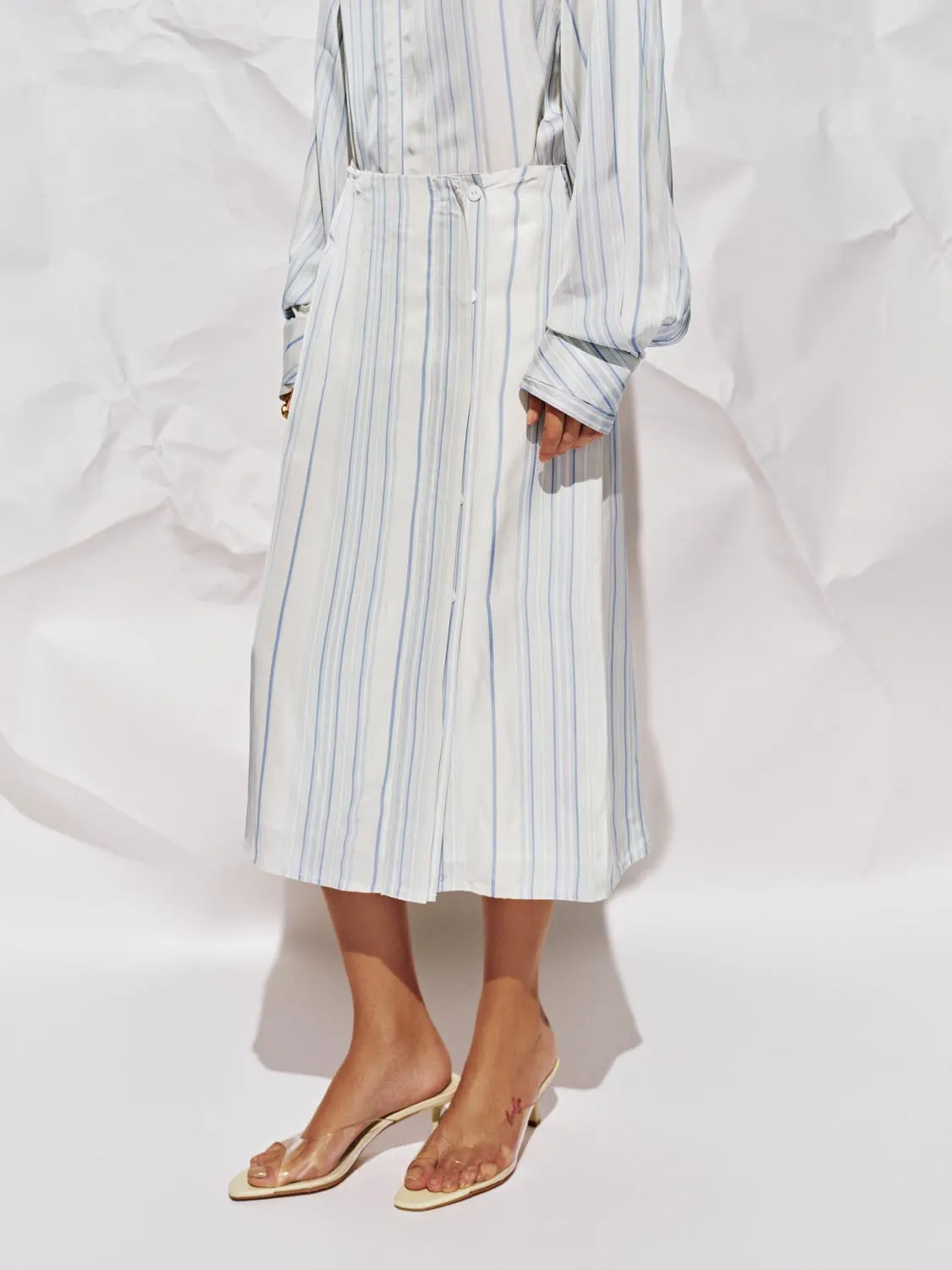 Contrast Striped A-Line Midi Skirts sold by Urban Revivo product image thumbnail 3