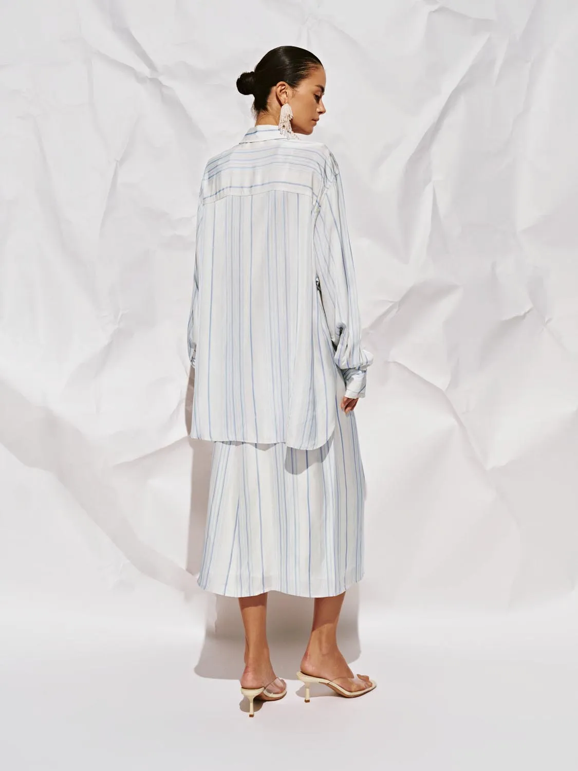 Contrast Striped A-Line Midi Skirts sold by Urban Revivo product image thumbnail 4