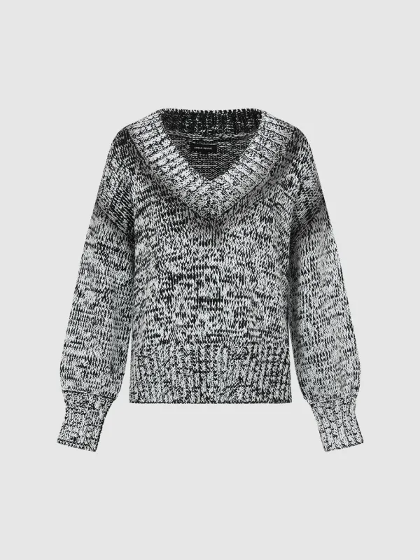 Thick V-Neck Knitted T-Shirts sold by Urban Revivo