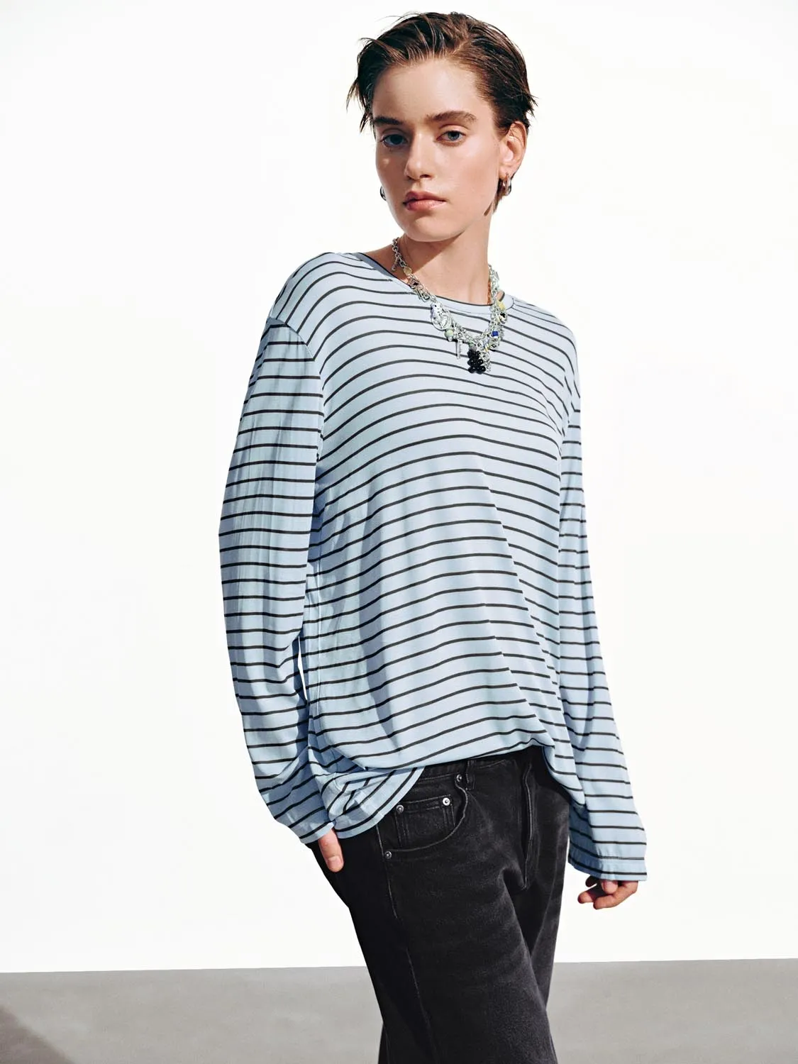 Striped Long Sleeve T-Shirts sold by Urban Revivo product image thumbnail 2