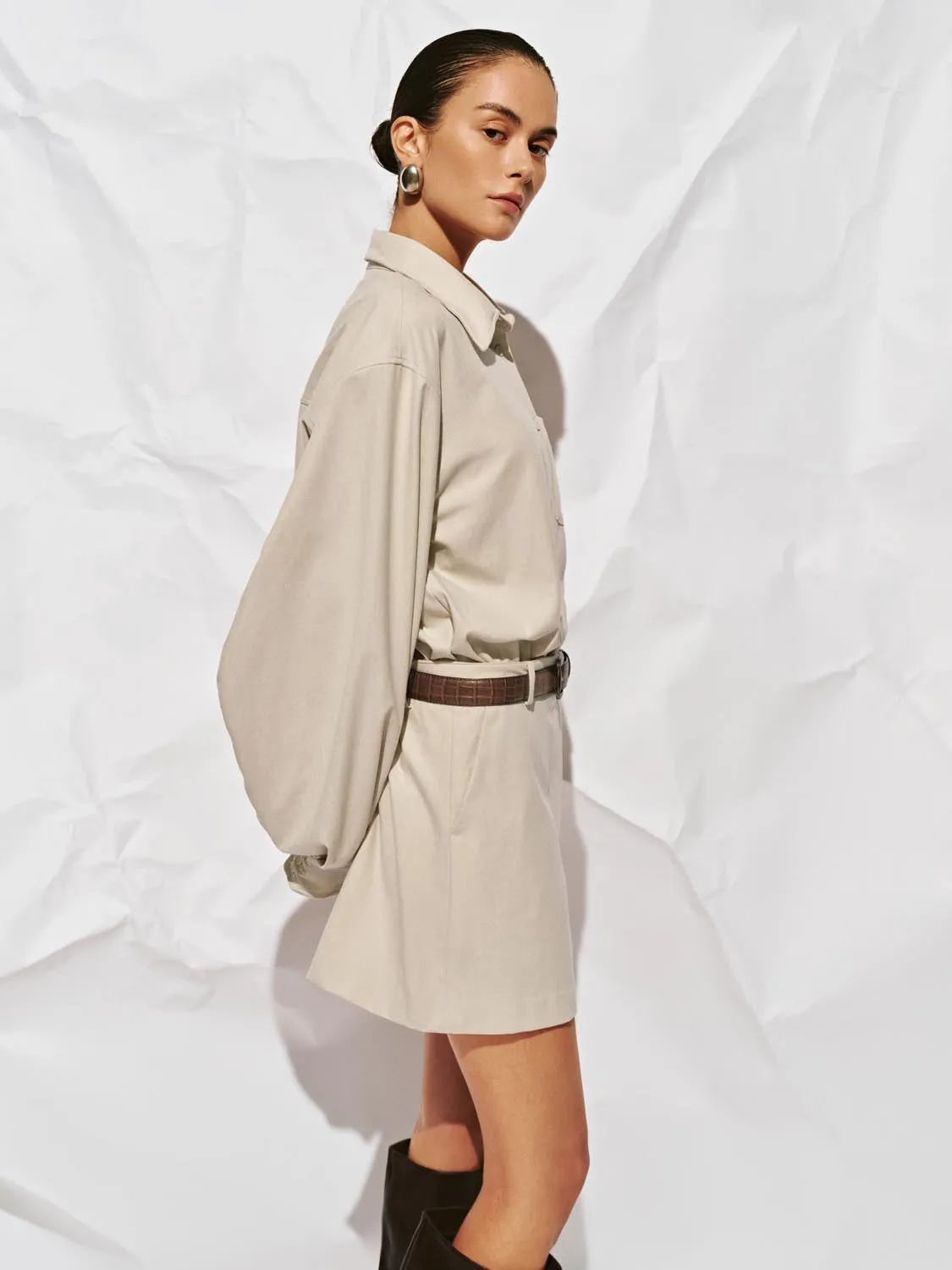 Long Sleeve Straight Midi Dresses sold by Urban Revivo product image thumbnail 2