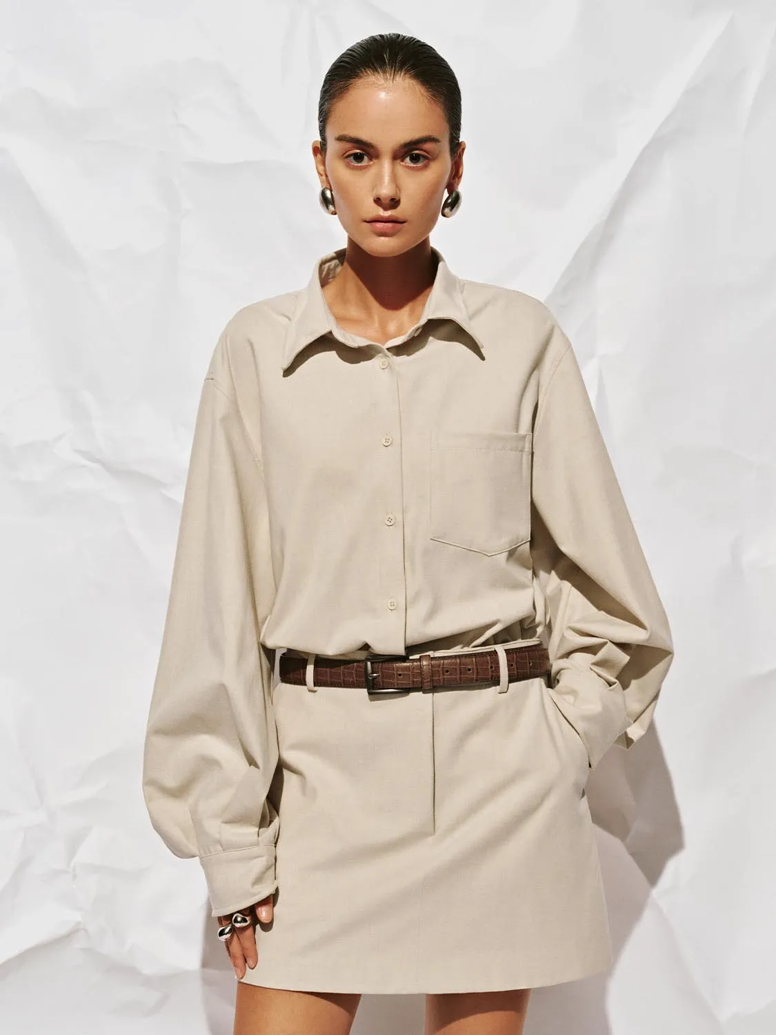 Long Sleeve Straight Midi Dresses sold by Urban Revivo