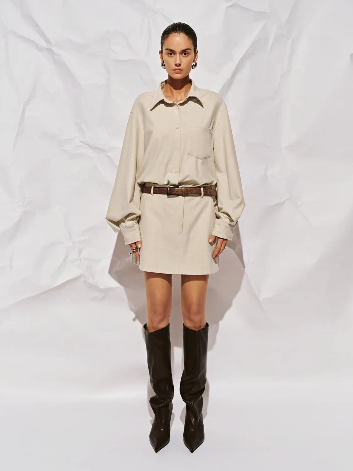 Long Sleeve Straight Midi Dresses sold by Urban Revivo product image thumbnail 4