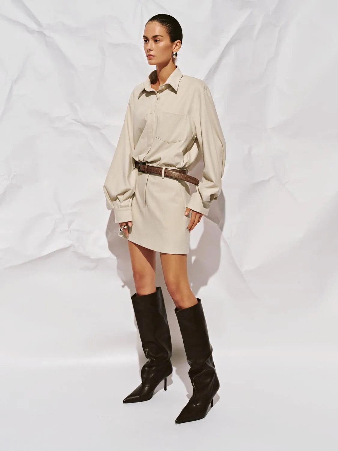 Long Sleeve Straight Midi Dresses sold by Urban Revivo product image thumbnail 5