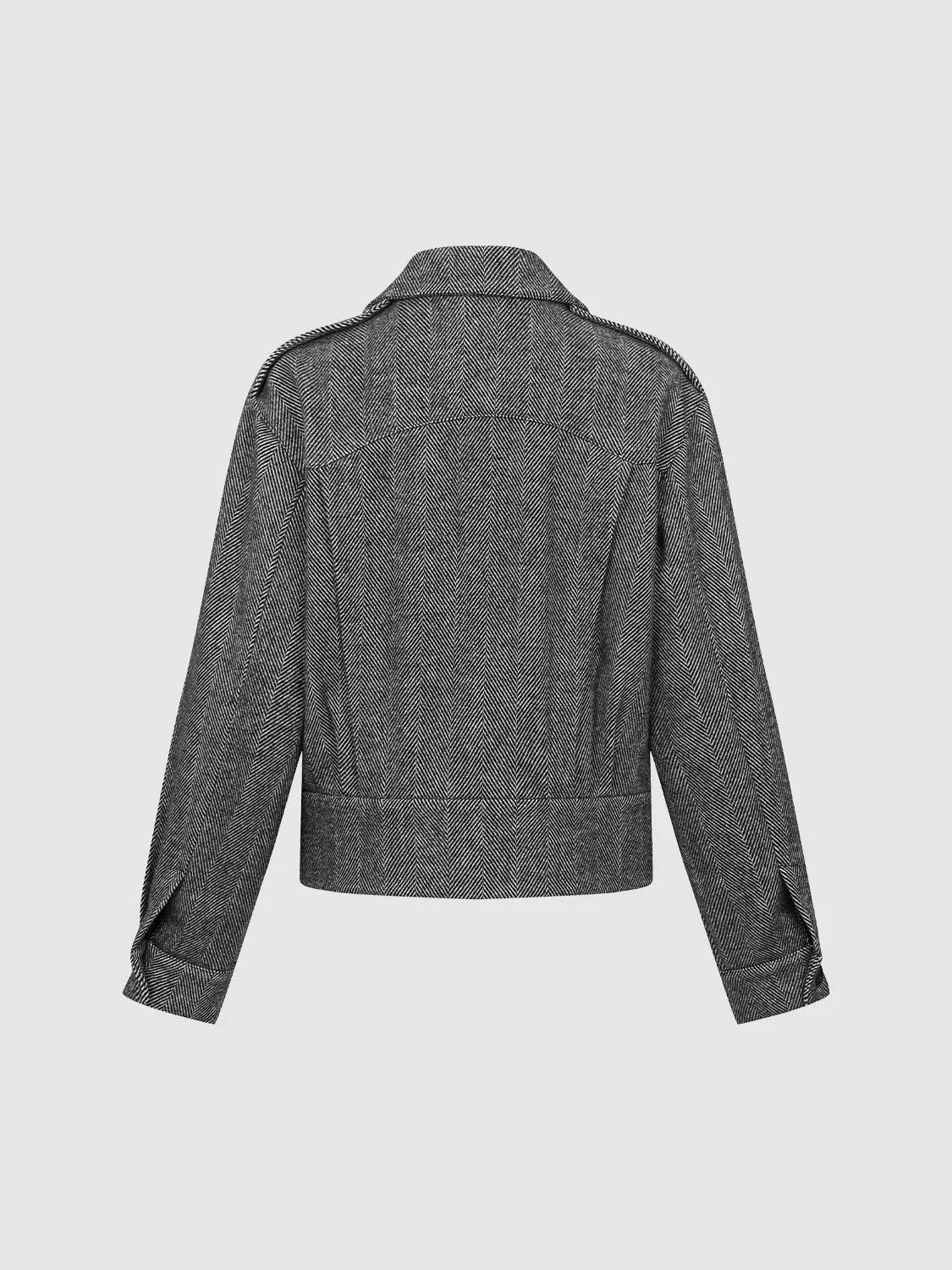 Wrap Front Notch Collar Jackets sold by Urban Revivo product image thumbnail 2