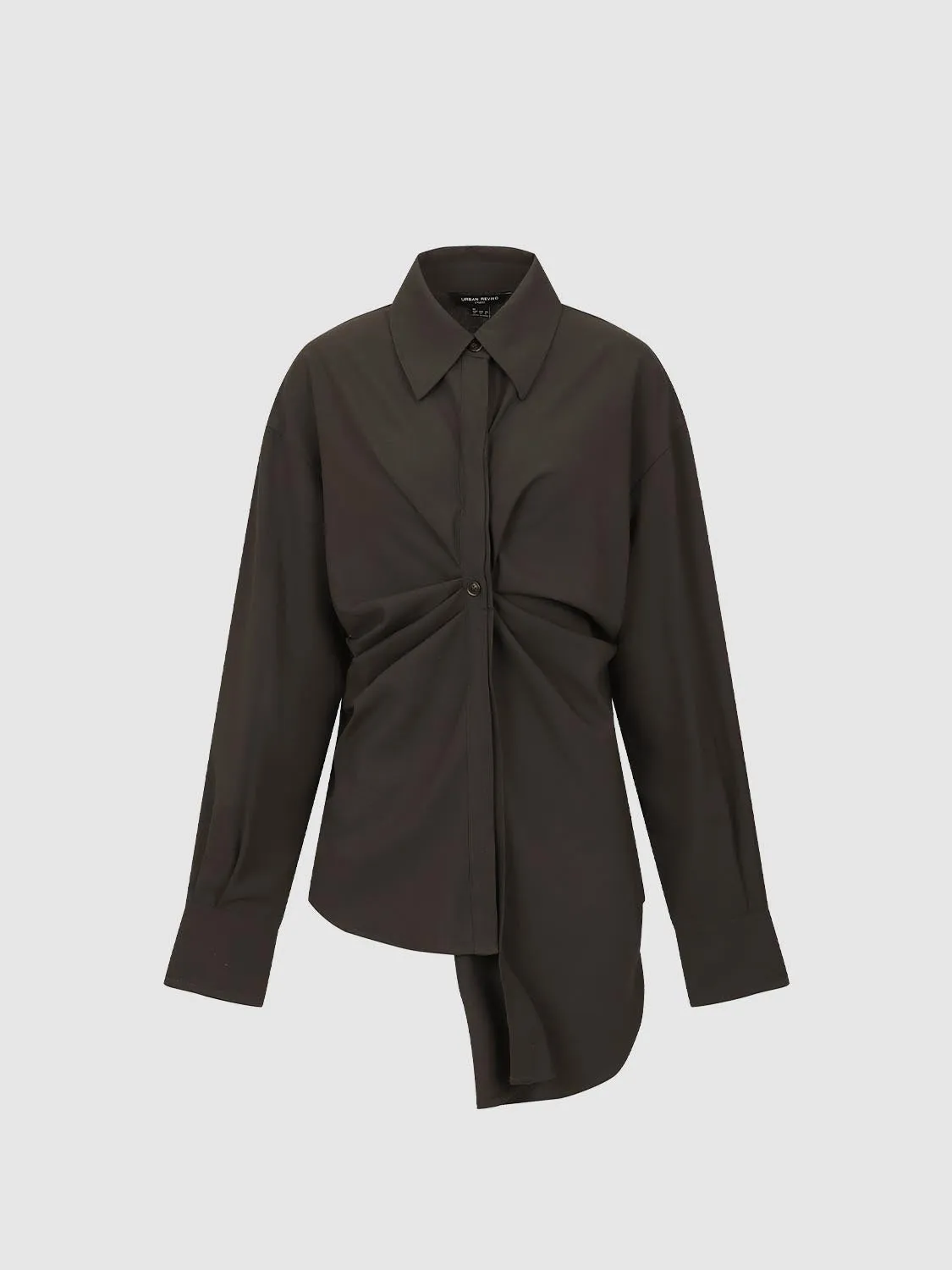 Asymmetric Twist Front Shirts sold by Urban Revivo