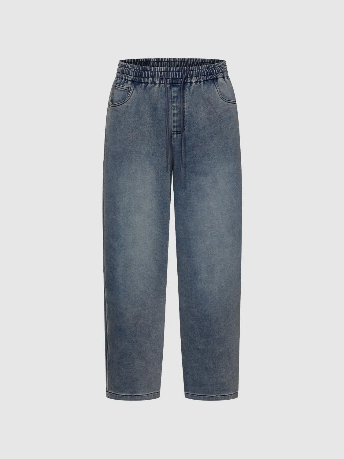 Tie Front Pull On Wide Leg Jeans sold by Urban Revivo product image thumbnail 4