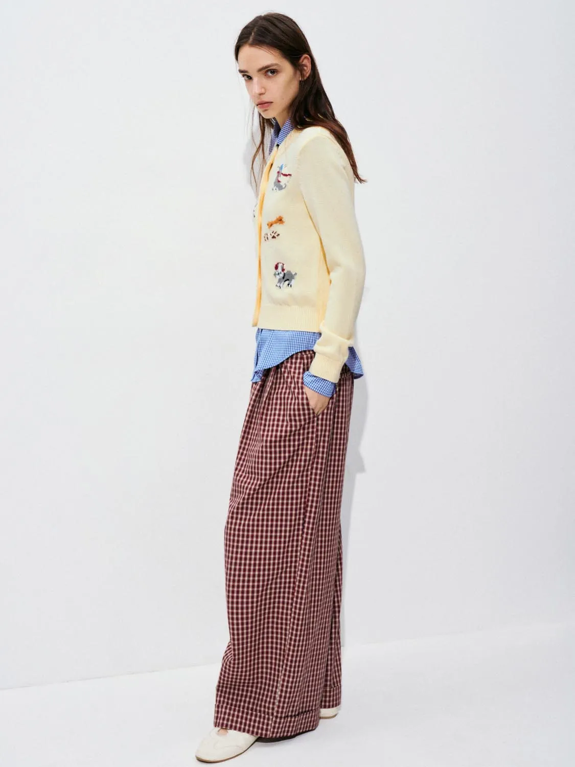 Printed Crew Neck Knitted Cardigans sold by Urban Revivo product image thumbnail 5