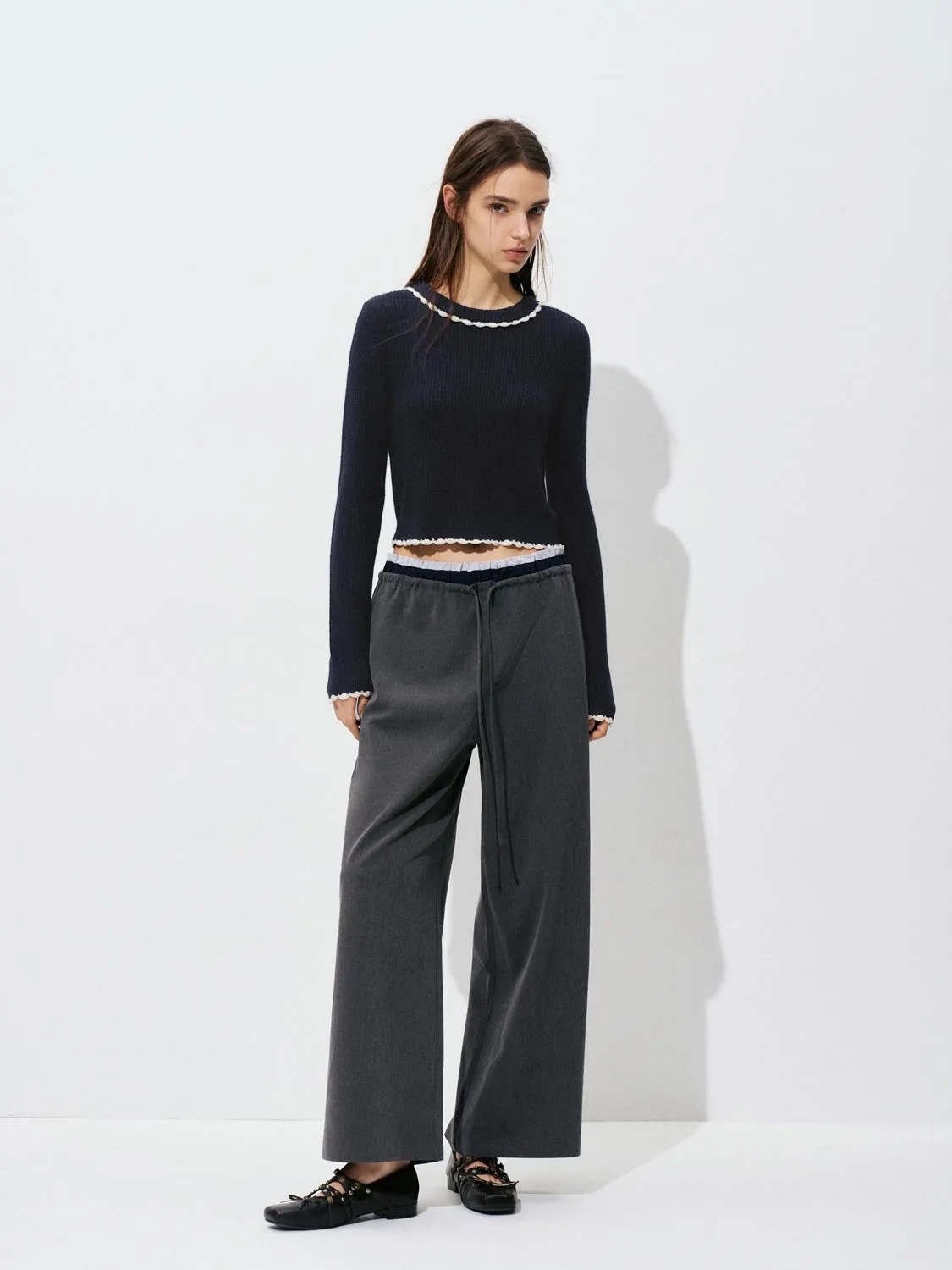 Scallop Hem Knitted T-Shirts sold by Urban Revivo product image thumbnail 4