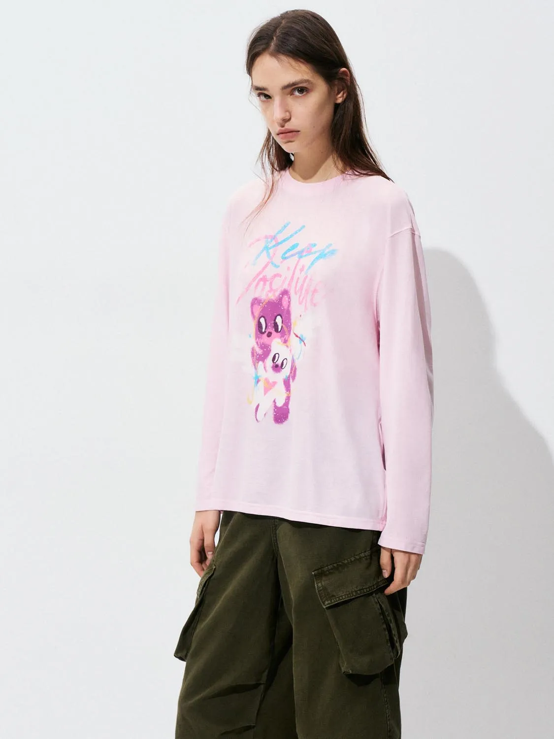 Printed Long Sleeve T-Shirts sold by Urban Revivo product image thumbnail 2