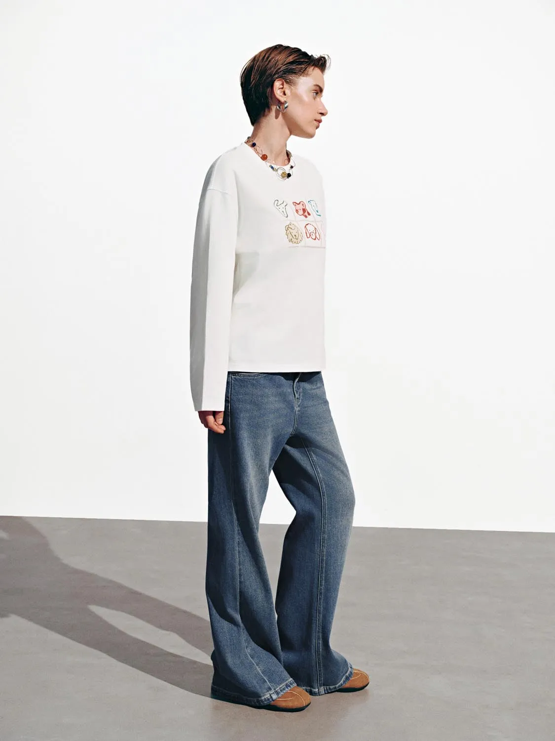 Printed Long Sleeve T-Shirts sold by Urban Revivo product image thumbnail 5