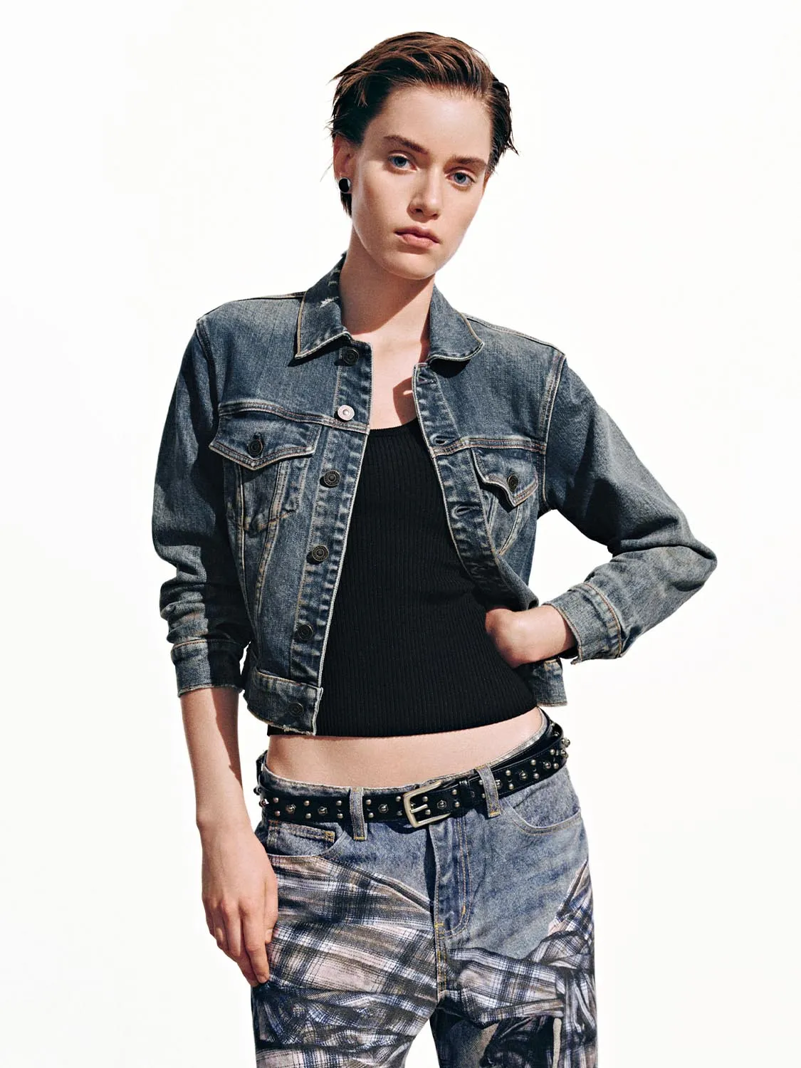 Button Up Slim Denim Jackets sold by Urban Revivo