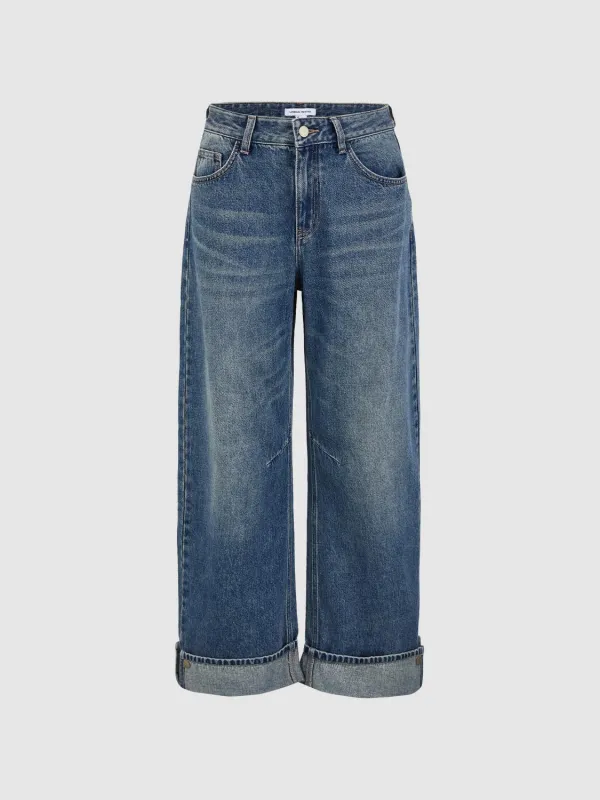 Loose Fit Barrel Jeans sold by Urban Revivo