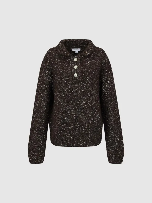 Henley Neck Thick Knitted T-Shirts sold by Urban Revivo