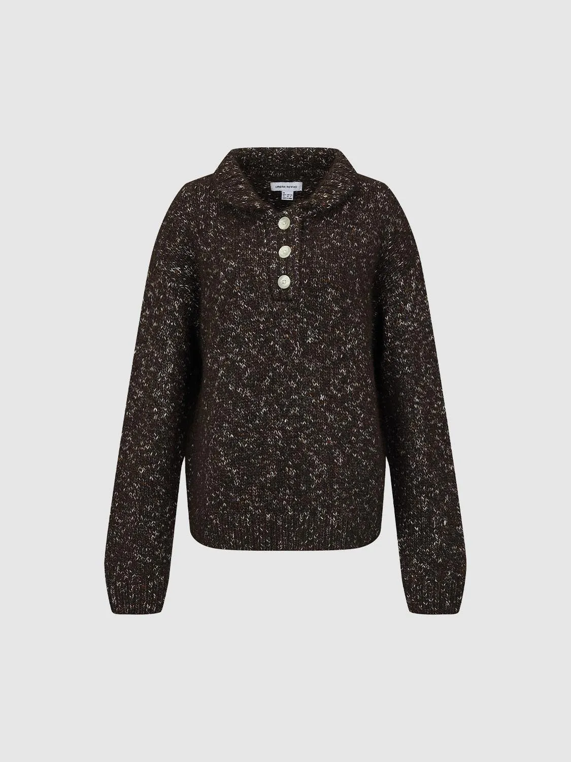 Henley Neck Thick Knitted T-Shirts sold by Urban Revivo