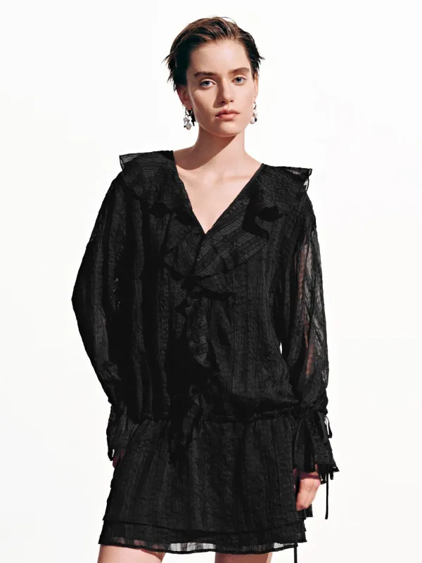 Ruffle A-Line Mini Dresses sold by Urban Revivo