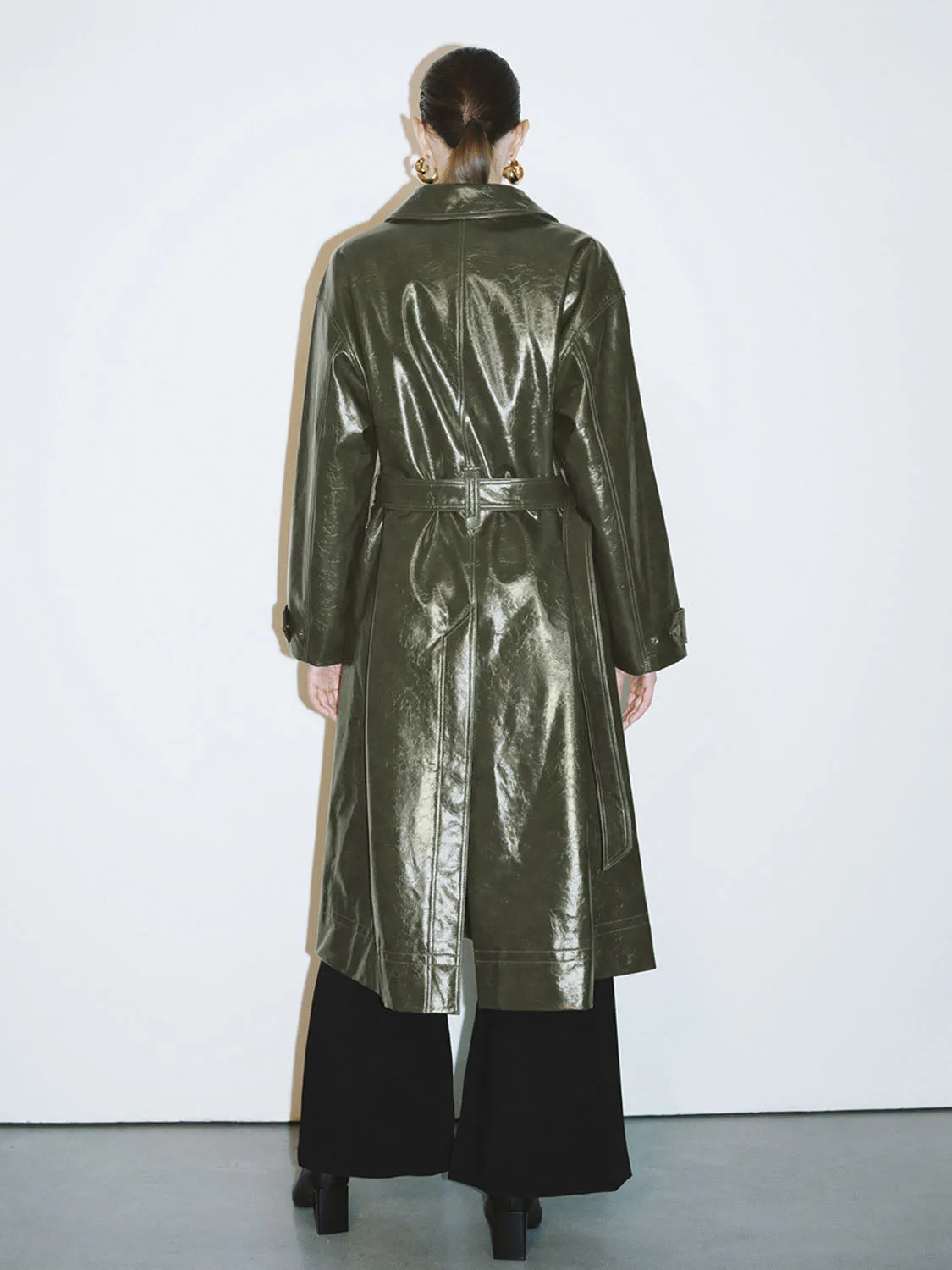 Vegan Leather Maxi Coats sold by Urban Revivo product image thumbnail 2