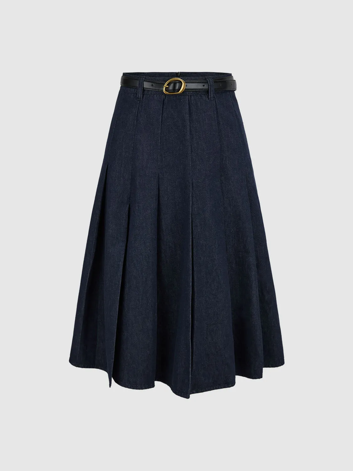 Maxi Denim Pleated Skirts sold by Urban Revivo